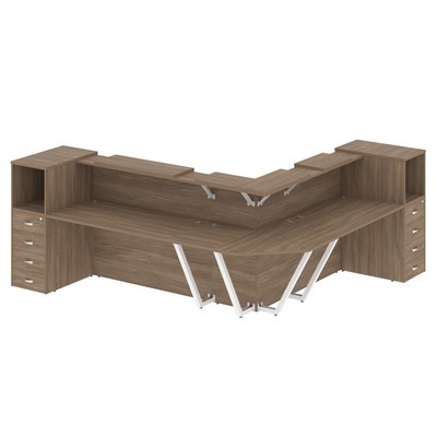 Onix O.R-K-33 (Дуб аризона) Стойка ресепшн угловая г-образная с внутренним углом