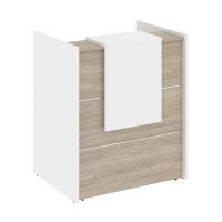 Onix O.R-K-3 (Дуб аттик/Белый бриллиант) Стойка ресепшн прямая