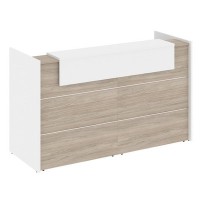 Onix O.R-K-6 (Дуб аттик/Белый бриллиант) Стойка ресепшн прямая