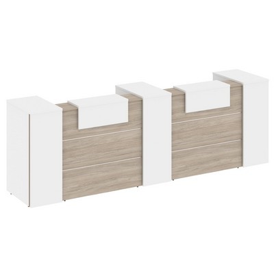 Onix O.R-K-13 (Дуб аттик/Белый бриллиант) Стойка ресепшн прямая