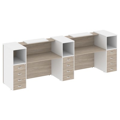 Onix O.R-K-13 (Дуб аттик/Белый бриллиант) Стойка ресепшн прямая