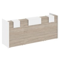 Onix O.R-K-16 (Дуб аттик/Белый бриллиант) Стойка ресепшн прямая