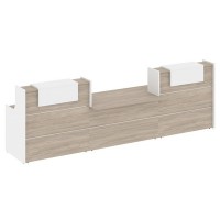 Onix O.R-K-18 (Дуб аттик/Белый бриллиант) Стойка ресепшн прямая