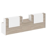 Onix O.R-K-19 (Дуб аттик/Белый бриллиант) Стойка ресепшн прямая