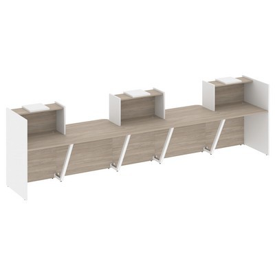 Onix O.R-K-20 (Дуб аттик/Белый бриллиант) Стойка ресепшн прямая