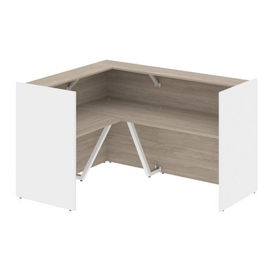 Onix O.R-K-22 (Дуб аттик/Белый бриллиант) Стойка ресепшн угловая г-образная с внешним углом