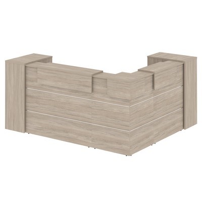 Onix O.R-K-29 (Дуб аттик) Стойка ресепшн угловая г-образная с внешним углом