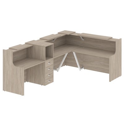 Onix O.R-K-30 (Дуб аттик) Стойка ресепшн угловая г-образная с внешним углом