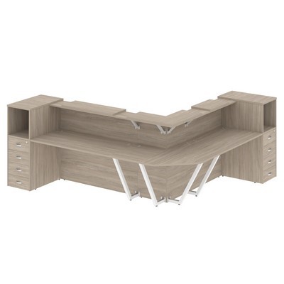 Onix O.R-K-33 (Дуб аттик) Стойка ресепшн угловая г-образная с внутренним углом