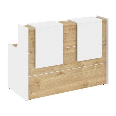 Onix O.R-K-5 (Тиквуд светлый/Белый бриллиант) Стойка ресепшн прямая