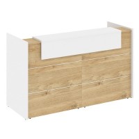 Onix O.R-K-6 (Тиквуд светлый/Белый бриллиант) Стойка ресепшн прямая