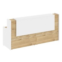 Onix O.R-K-9 (Тиквуд светлый/Белый бриллиант) Стойка ресепшн прямая