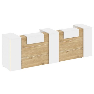 Onix O.R-K-13 (Тиквуд светлый/Белый бриллиант) Стойка ресепшн прямая