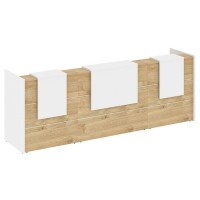 Onix O.R-K-14 (Тиквуд светлый/Белый бриллиант) Стойка ресепшн прямая