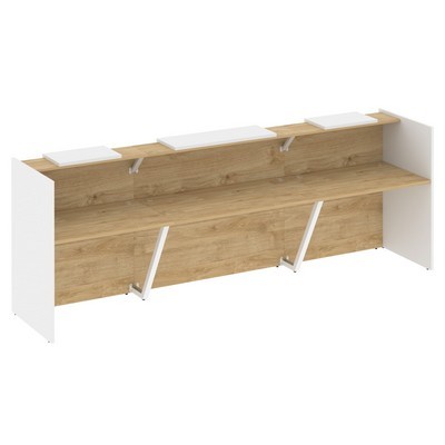 Onix O.R-K-14 (Тиквуд светлый/Белый бриллиант) Стойка ресепшн прямая