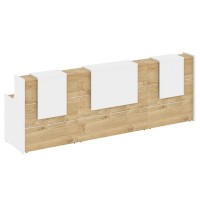 Onix O.R-K-15 (Тиквуд светлый/Белый бриллиант) Стойка ресепшн прямая