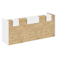 Onix O.R-K-16 (Тиквуд светлый/Белый бриллиант) Стойка ресепшн прямая