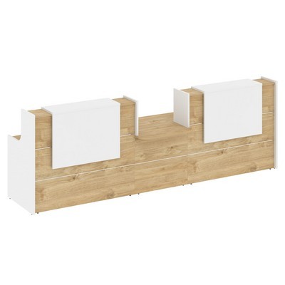 Onix O.R-K-19 (Тиквуд светлый/Белый бриллиант) Стойка ресепшн прямая