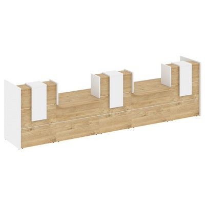 Onix O.R-K-20 (Тиквуд светлый/Белый бриллиант) Стойка ресепшн прямая