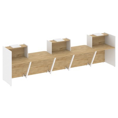 Onix O.R-K-20 (Тиквуд светлый/Белый бриллиант) Стойка ресепшн прямая