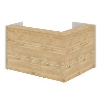 Onix O.R-K-22 (Тиквуд светлый/Белый бриллиант) Стойка ресепшн угловая г-образная с внешним углом