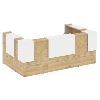 Onix O.R-K-36 (Тиквуд светлый/Белый бриллиант) Стойка ресепшн п-образная