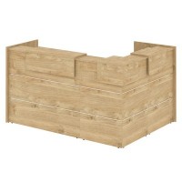 Onix O.R-K-23 (Тиквуд светлый) Стойка ресепшн угловая г-образная с внешним углом