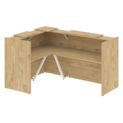 Onix O.R-K-23 (Тиквуд светлый) Стойка ресепшн угловая г-образная с внешним углом