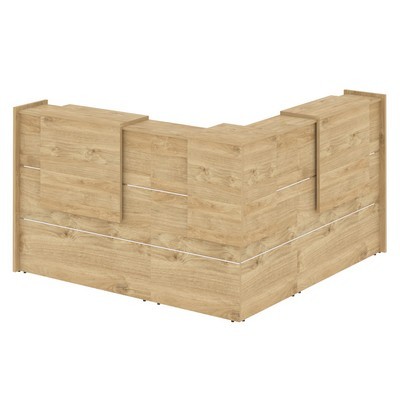 Onix O.R-K-24 (Тиквуд светлый) Стойка ресепшн угловая г-образная с внешним углом