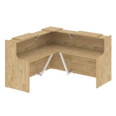 Onix O.R-K-24 (Тиквуд светлый) Стойка ресепшн угловая г-образная с внешним углом