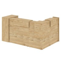 Onix O.R-K-25 (Тиквуд светлый) Стойка ресепшн угловая г-образная с внешним углом