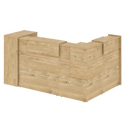 Onix O.R-K-25 (Тиквуд светлый) Стойка ресепшн угловая г-образная с внешним углом