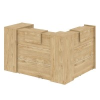 Onix O.R-K-26 (Тиквуд светлый) Стойка ресепшн угловая г-образная с внешним углом