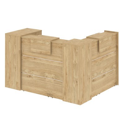 Onix O.R-K-26 (Тиквуд светлый) Стойка ресепшн угловая г-образная с внешним углом