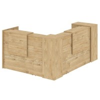 Onix O.R-K-27 (Тиквуд светлый) Стойка ресепшн угловая г-образная с внешним углом