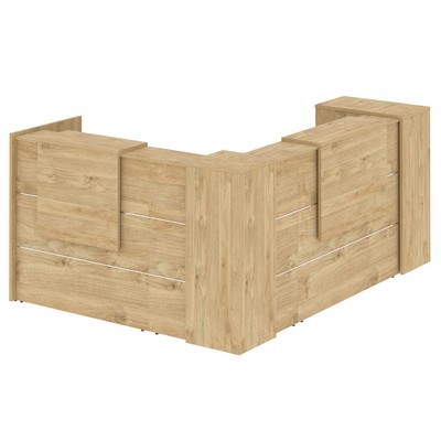 Onix O.R-K-27 (Тиквуд светлый) Стойка ресепшн угловая г-образная с внешним углом