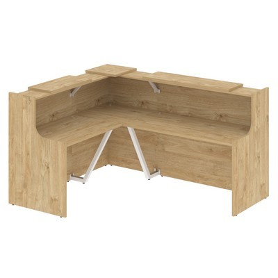 Onix O.R-K-28 (Тиквуд светлый) Стойка ресепшн угловая г-образная с внешним углом