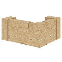 Onix O.R-K-29 (Тиквуд светлый) Стойка ресепшн угловая г-образная с внешним углом