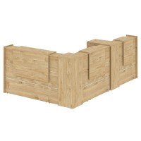 Onix O.R-K-30 (Тиквуд светлый) Стойка ресепшн угловая г-образная с внешним углом