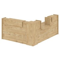 Onix O.R-K-31 (Тиквуд светлый) Стойка ресепшн угловая г-образная с внешним углом