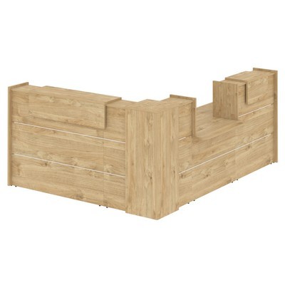 Onix O.R-K-31 (Тиквуд светлый) Стойка ресепшн угловая г-образная с внешним углом