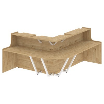 Onix O.R-K-32 (Тиквуд светлый) Стойка ресепшн угловая г-образная с внутренним углом