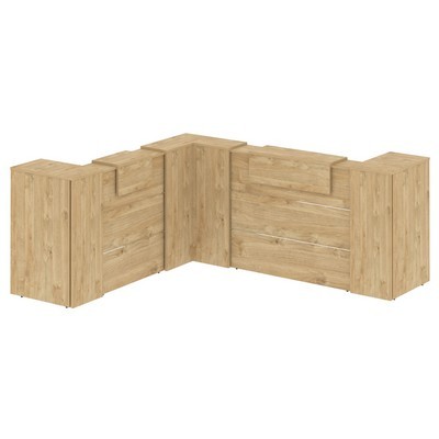 Onix O.R-K-33 (Тиквуд светлый) Стойка ресепшн угловая г-образная с внутренним углом