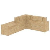 Onix O.R-K-34 (Тиквуд светлый) Стойка ресепшн угловая г-образная с внутренним углом