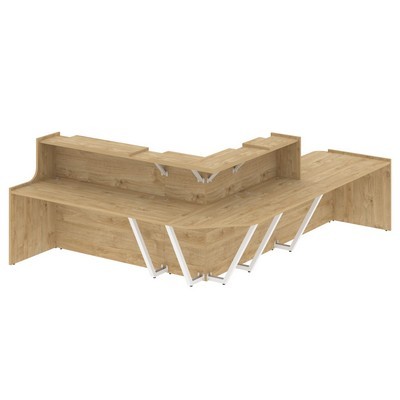 Onix O.R-K-34 (Тиквуд светлый) Стойка ресепшн угловая г-образная с внутренним углом