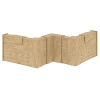 Onix O.R-K-35 (Тиквуд светлый) Стойка ресепшн угловая г-образная с внутренним углом