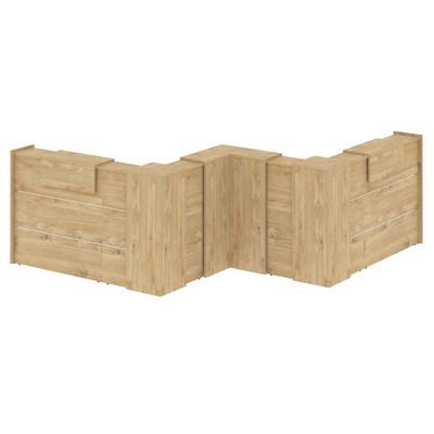 Onix O.R-K-35 (Тиквуд светлый) Стойка ресепшн угловая г-образная с внутренним углом