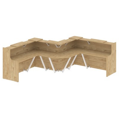 Onix O.R-K-35 (Тиквуд светлый) Стойка ресепшн угловая г-образная с внутренним углом