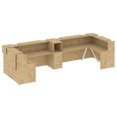 Onix O.R-K-37 (Тиквуд светлый) Стойка ресепшн п-образная