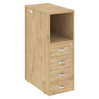 Onix O.R-TV-4(R) (Тиквуд светлый) Тумба 4 ящика завершающая, правая